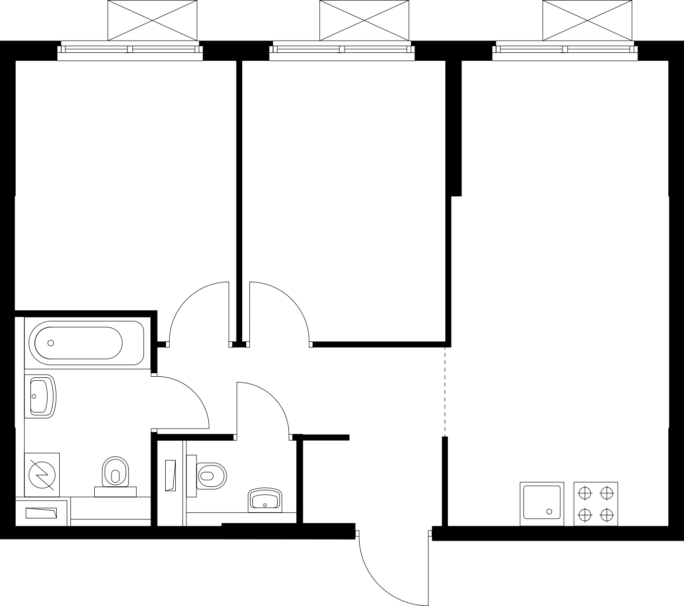 2-комнатная квартира с отделкой в ЖК Янила Драйв на 9 этаже в 3 секции. Сдача в 4 кв. 2021 г.