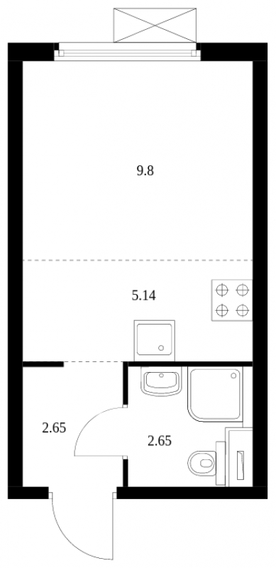 2-комнатная квартира с отделкой в ЖК Дом Достижение на 7 этаже в IV секции. Сдача в 3 кв. 2023 г.