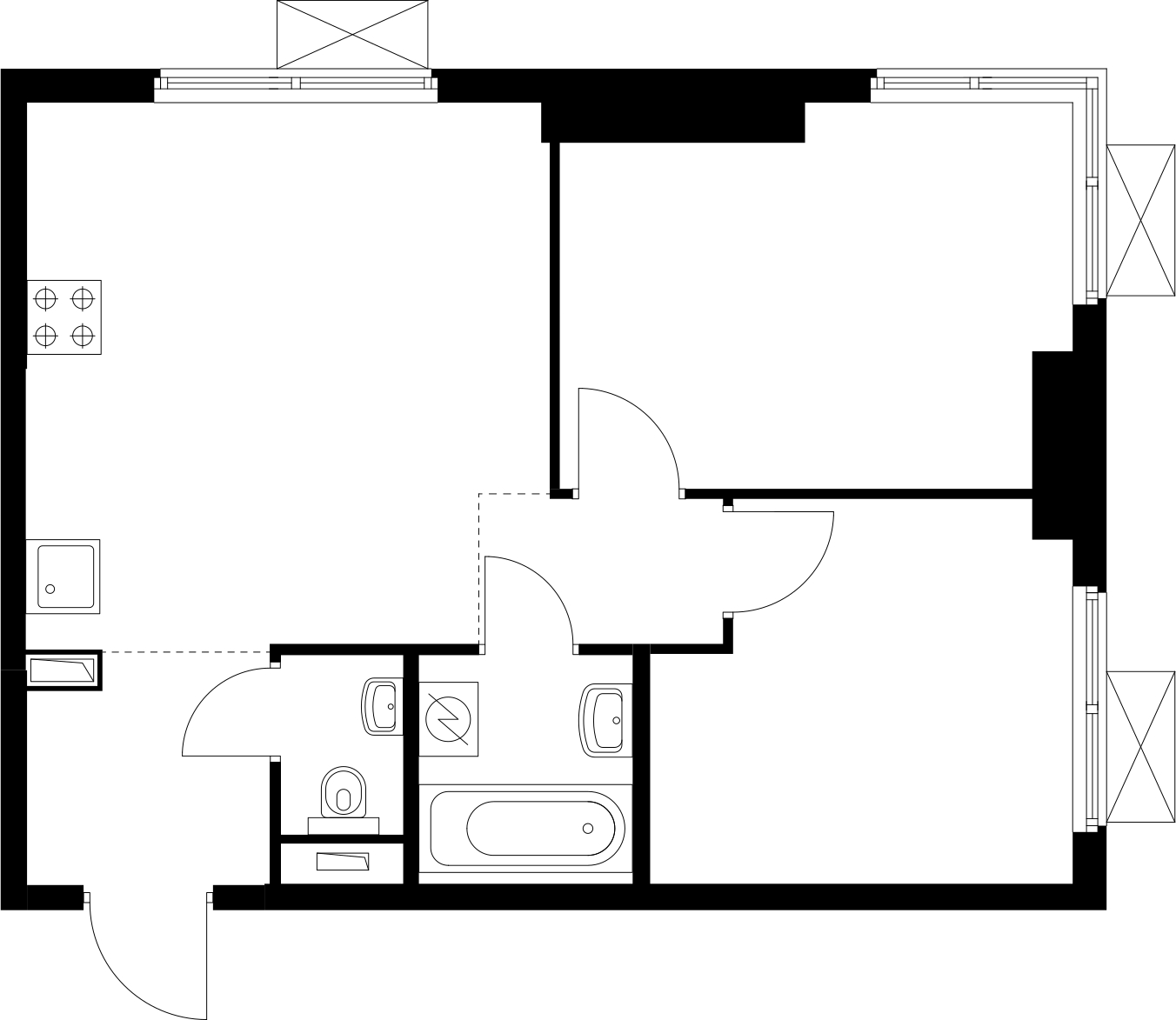 1-комнатная квартира (Студия) с отделкой в ЖК Бунинские кварталы на 18 этаже в 2 секции. Сдача в 2 кв. 2026 г.