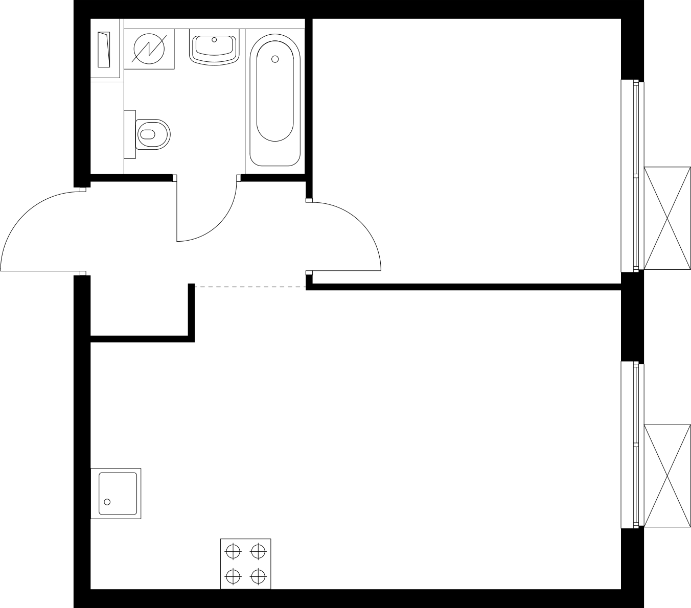 1-комнатная квартира с отделкой в ЖК Смарт Квартал Лесная Отрада на 1 этаже в 1 секции. Сдача в 1 кв. 2023 г.
