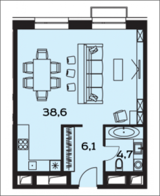 3-комнатная квартира с отделкой в ЖК Октябрьское Поле на 22 этаже в 1 секции. Сдача в 2 кв. 2024 г.