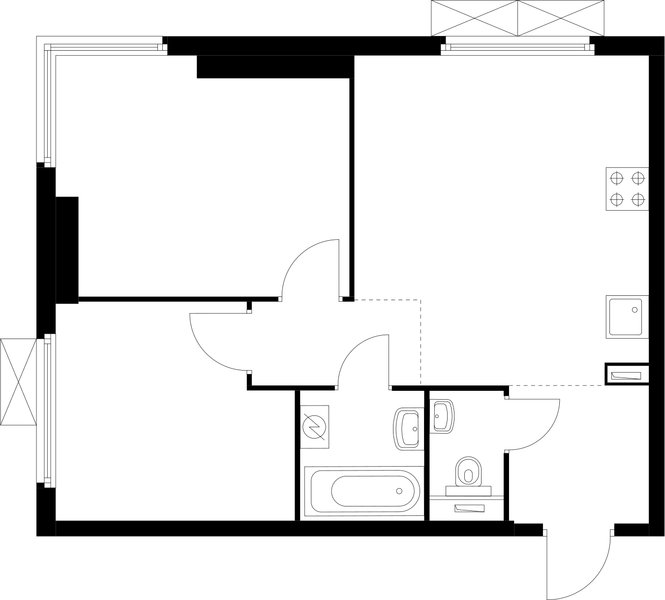 2-комнатная квартира с отделкой в ЖК Южная Битца на 13 этаже в 1 секции. Сдача в 4 кв. 2021 г.