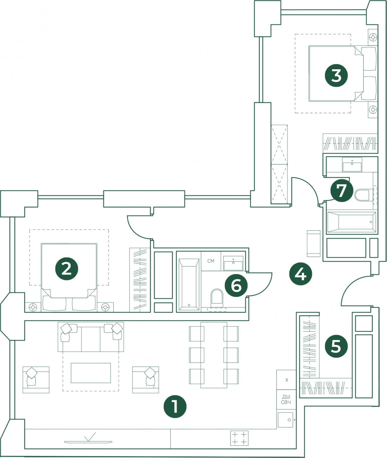 1-комнатная квартира с отделкой в ЖК Матвеевский Парк на 17 этаже в 1 секции. Сдача в 4 кв. 2024 г.