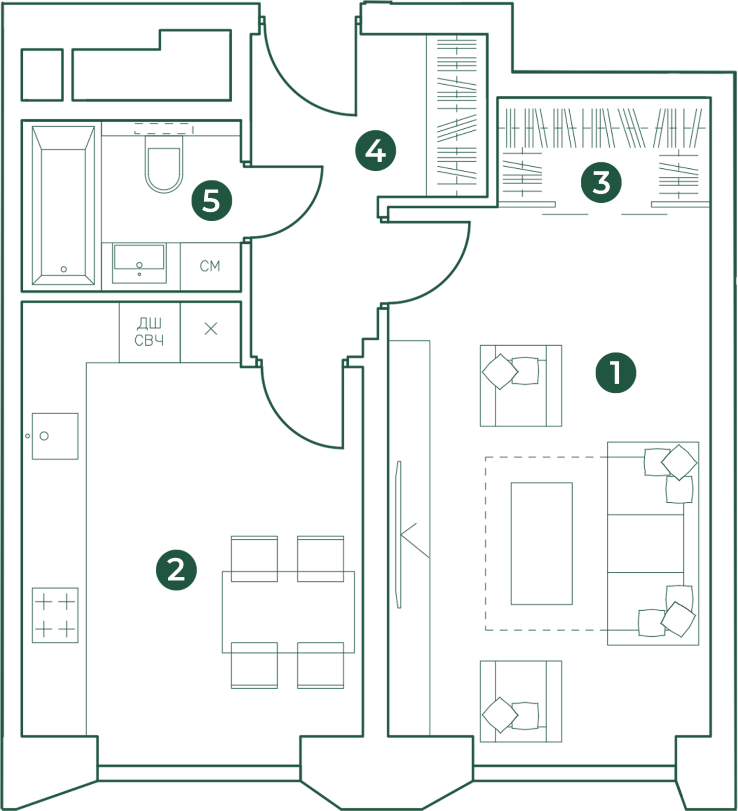 2-комнатная квартира в ЖК MYPRIORITY Basmanny на 18 этаже в 9 секции. Сдача в 3 кв. 2024 г.