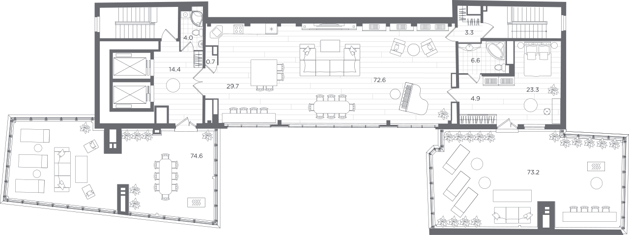 4-комнатная квартира с отделкой в ЖК Эко-квартал VERY на 24 этаже в 1 секции. Сдача в 1 кв. 2024 г.