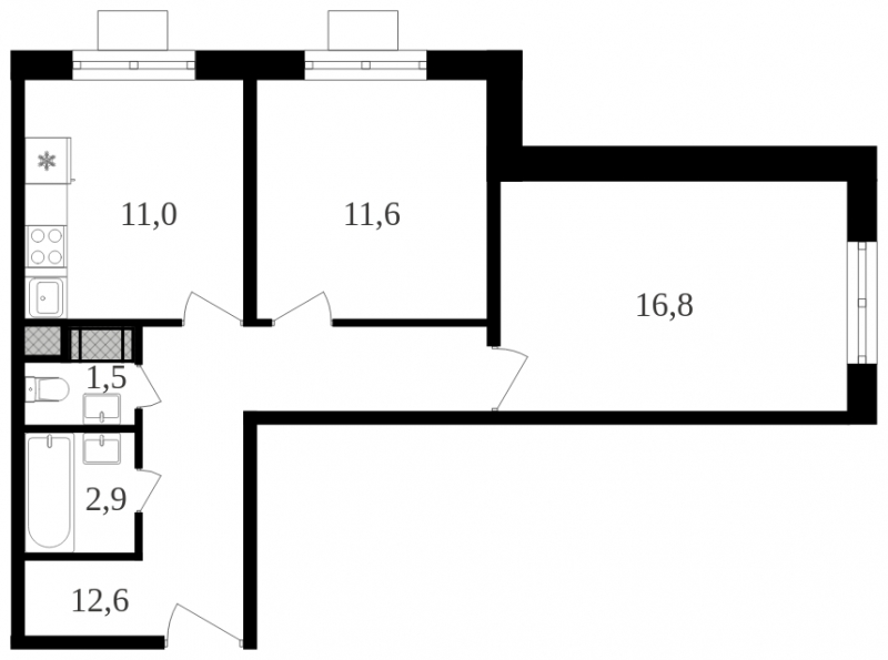 1-комнатная квартира (Студия) с отделкой в ЖК Октябрьское Поле на 3 этаже в 3 секции. Сдача в 2 кв. 2024 г.