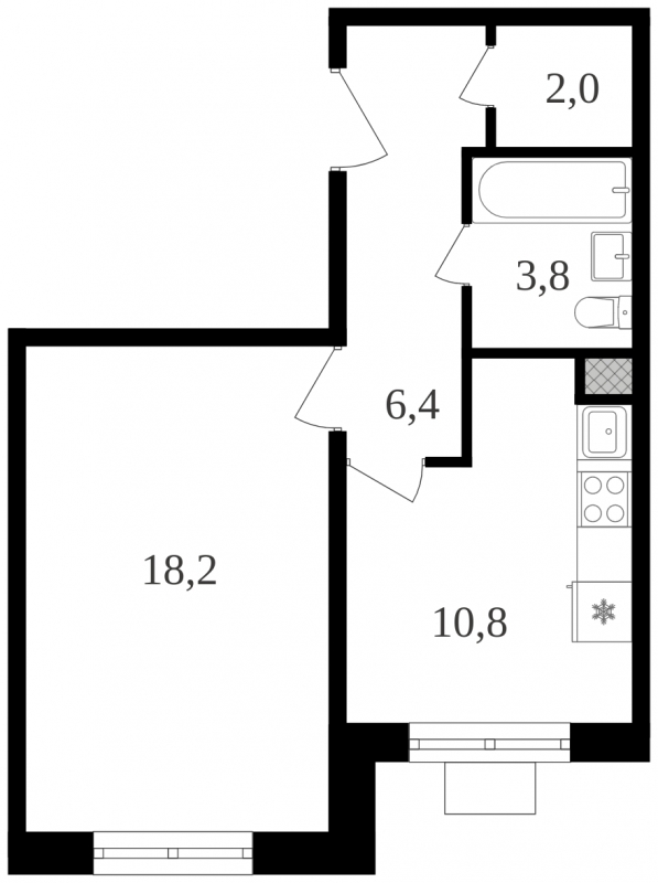 3-комнатная квартира в ЖК Лайм на 14 этаже в 4 секции. Дом сдан.