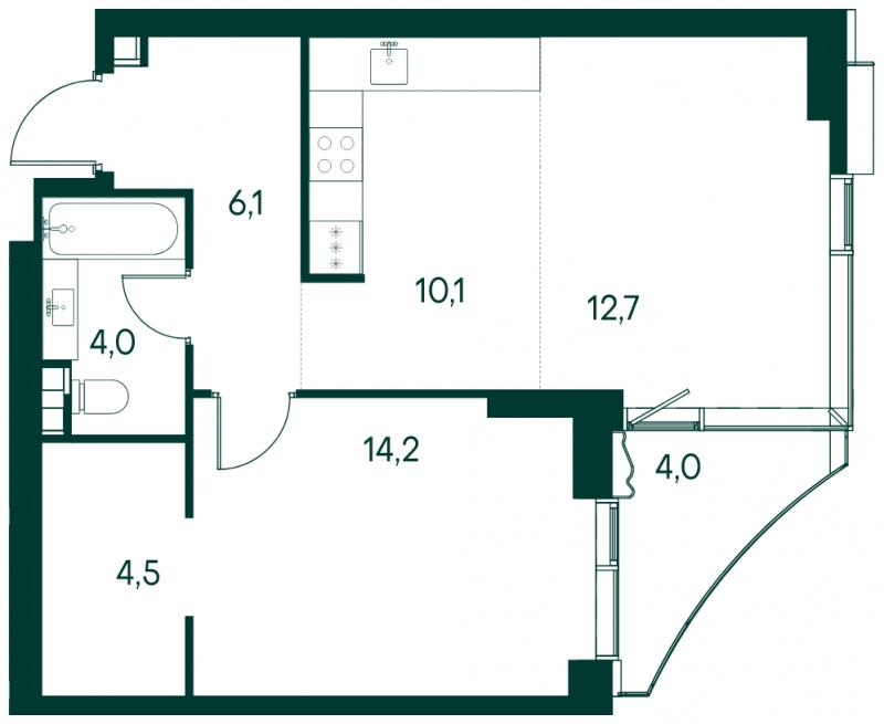 2-комнатная квартира с отделкой в ЖК Янила Драйв на 6 этаже в 2 секции. Сдача в 4 кв. 2021 г.