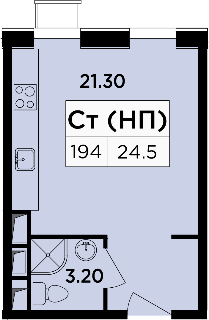 1-комнатная квартира (Студия) с отделкой в ЖК Легендарный Квартал на Березовой  аллее на 9 этаже в 1 секции. Сдача в 3 кв. 2019 г.
