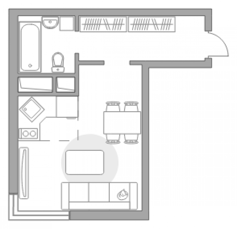 1-комнатная квартира с отделкой в Клубный город на реке Primavera на 8 этаже в 3 секции. Сдача в 2 кв. 2022 г.