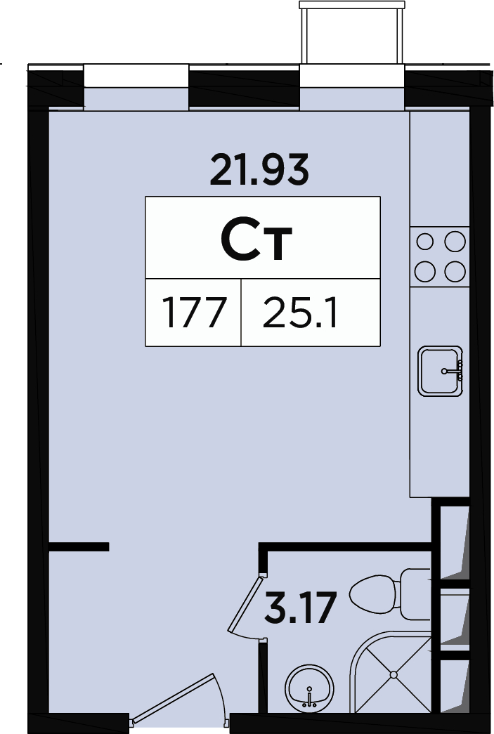 2-комнатная квартира в ЖК Легендарный Квартал на Березовой  аллее на 2 этаже в 2 секции. Сдача в 3 кв. 2019 г.