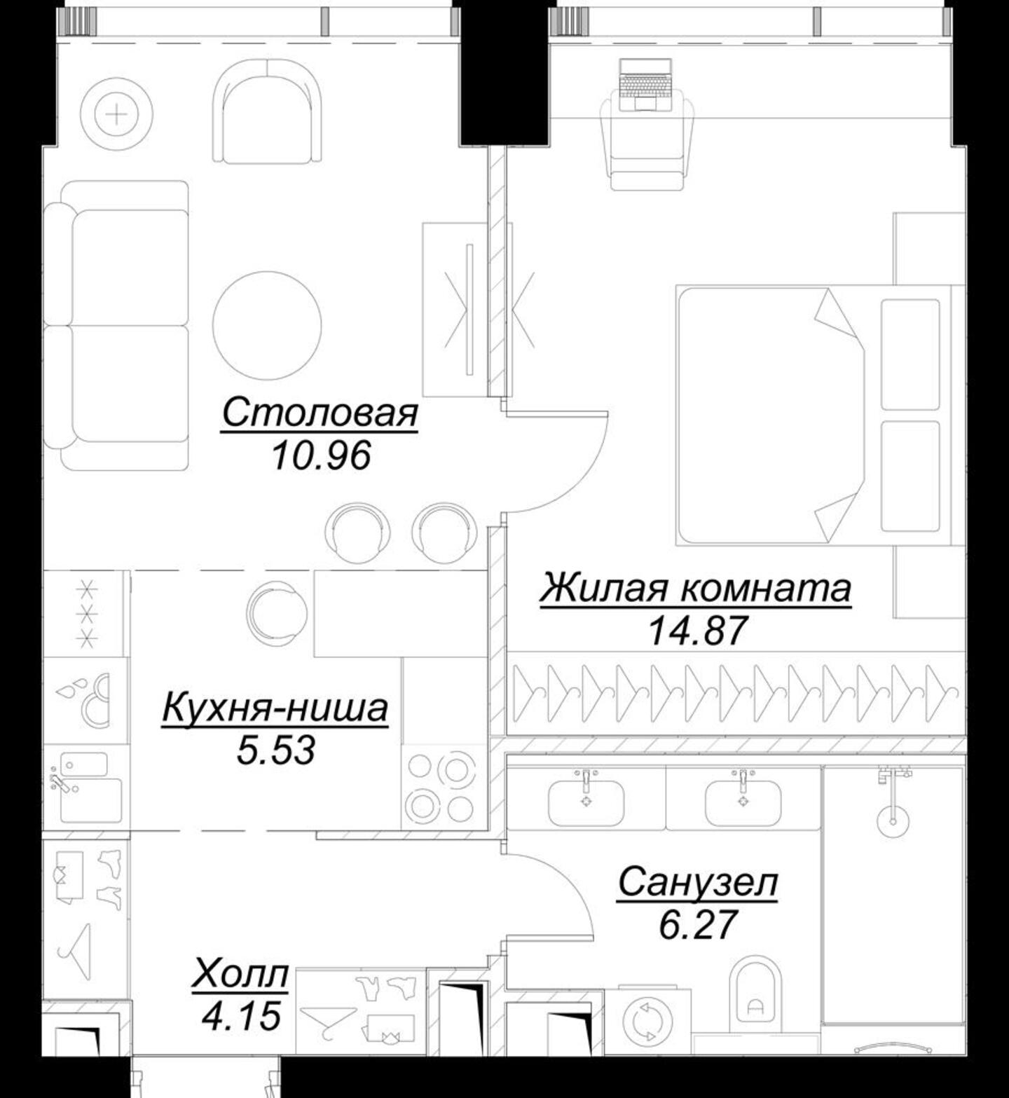 3-комнатная квартира в ЖК Novella на 18 этаже в 6 секции. Дом сдан.
