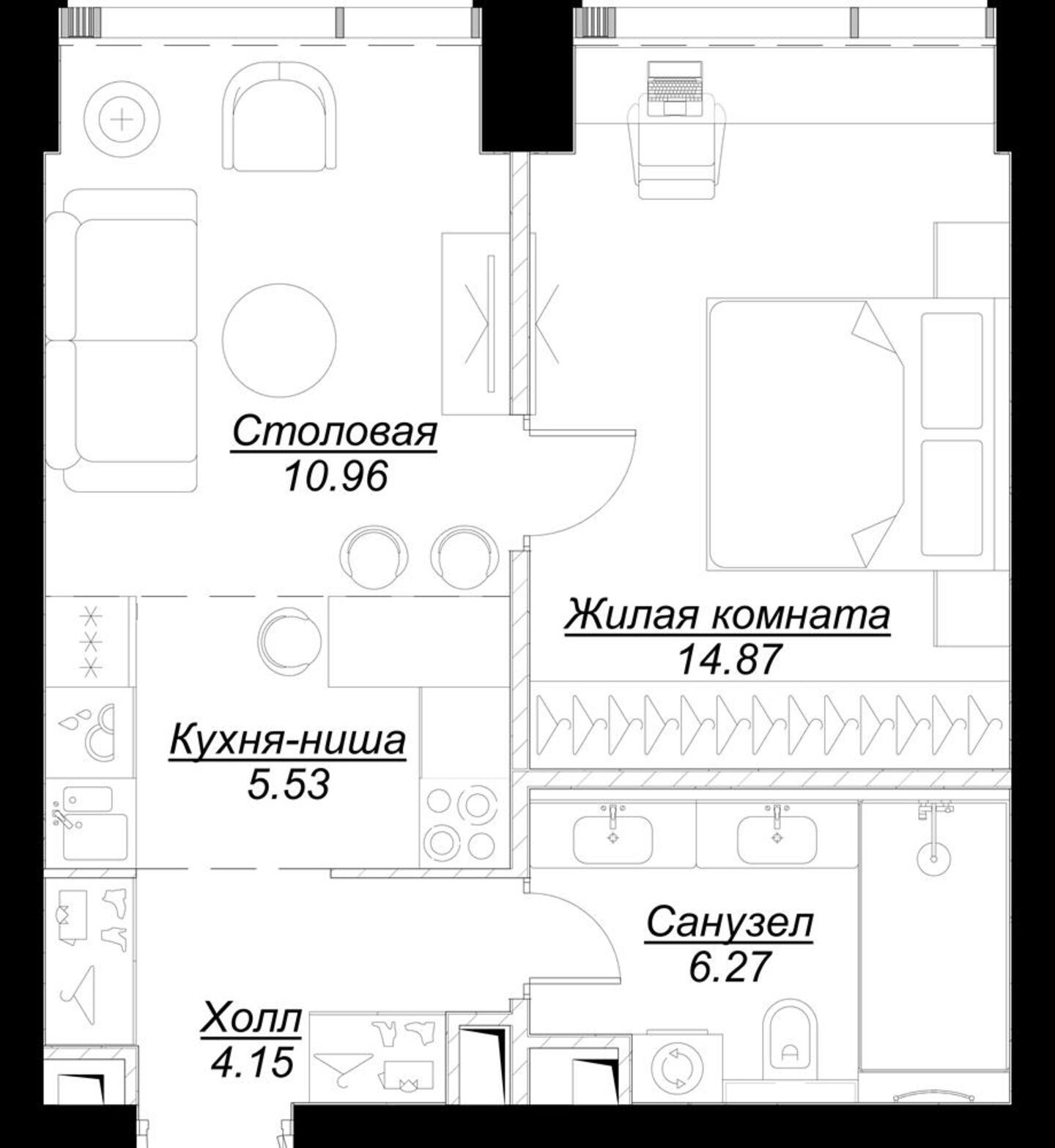 2-комнатная квартира в ЖК Ново-Никольское на 3 этаже в 4 секции. Дом сдан.