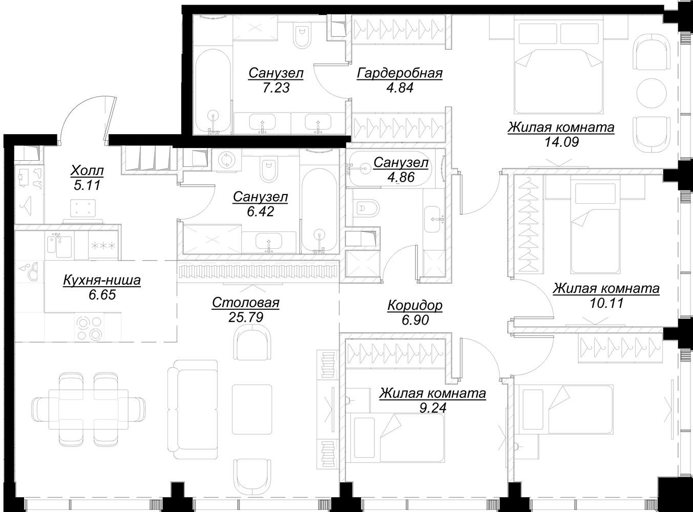 1-комнатная квартира в ЖК Фрегат 2 на 6 этаже в 1 секции. Сдача в 3 кв. 2022 г.