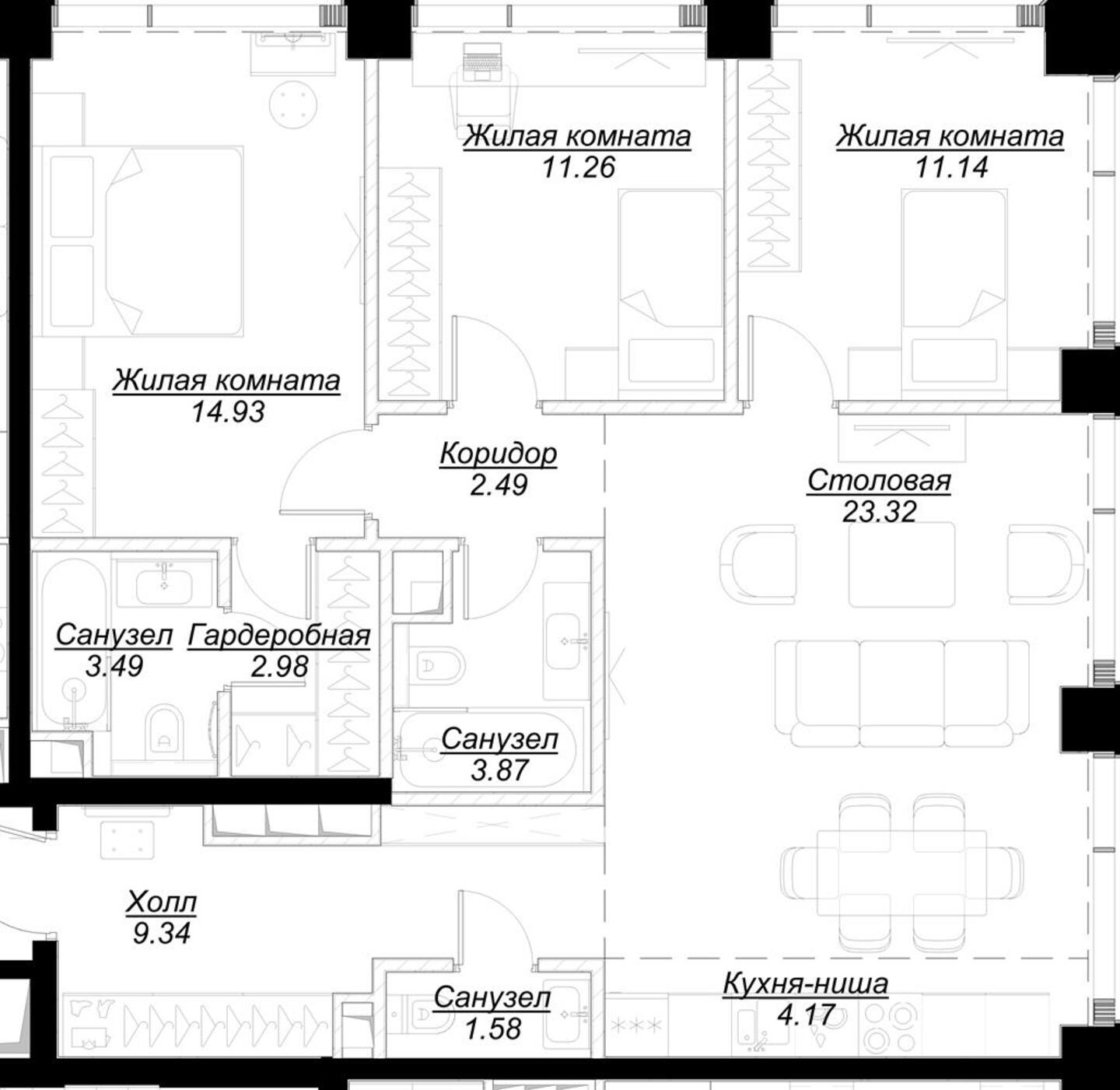 1-комнатная квартира с отделкой в ЖК AVrorA на 3 этаже в 6 секции. Дом сдан.