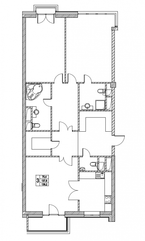 1-комнатная квартира (Студия) с отделкой в ЖК Лучи на 5 этаже в 1 секции. Сдача в 3 кв. 2024 г.