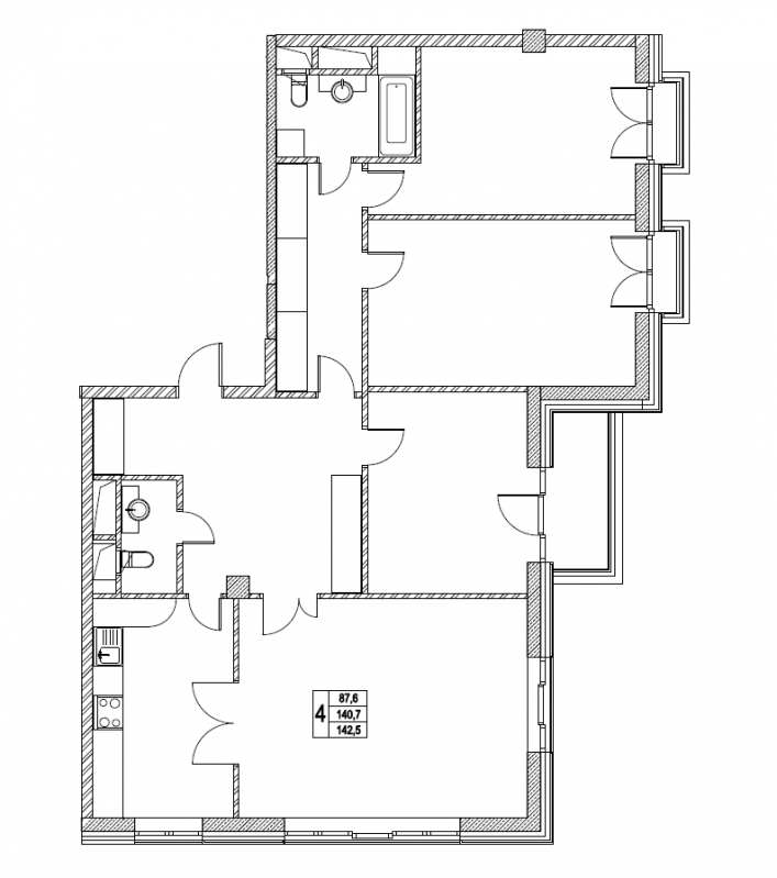 1-комнатная квартира с отделкой в Апарт-Комплекс Волга на 1 этаже в 1 секции. Дом сдан.