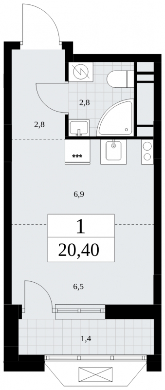 4-комнатная квартира с отделкой в ЖК Бунинские кварталы на 15 этаже в 1 секции. Сдача в 4 кв. 2025 г.
