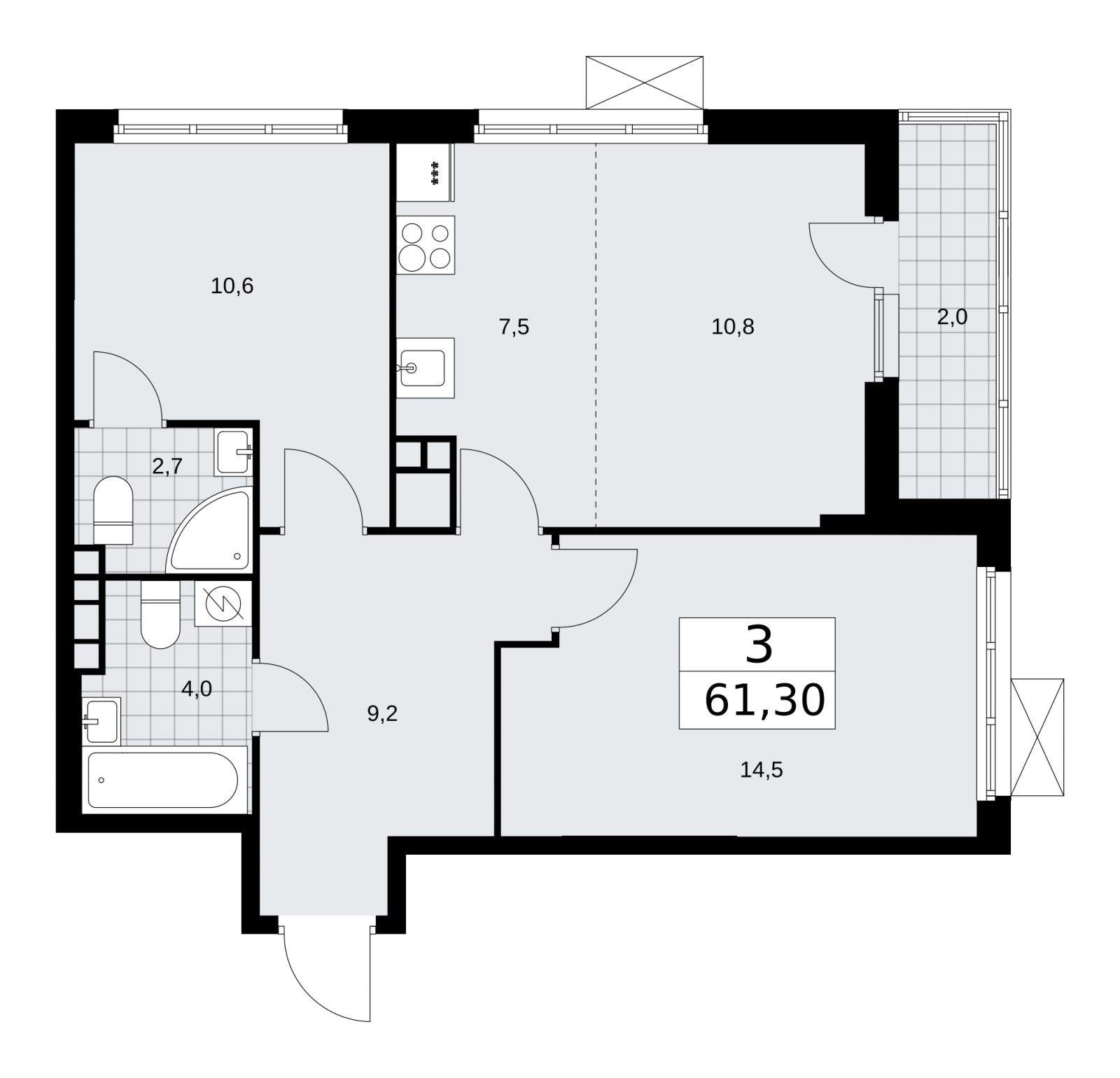 1-комнатная квартира с отделкой в ЖК Бунинские кварталы на 16 этаже в 1 секции. Сдача в 1 кв. 2026 г.