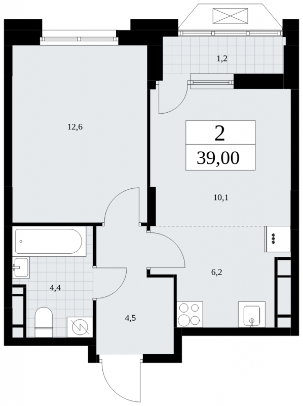 3-комнатная квартира в ЖК Novella на 19 этаже в 1 секции. Дом сдан.