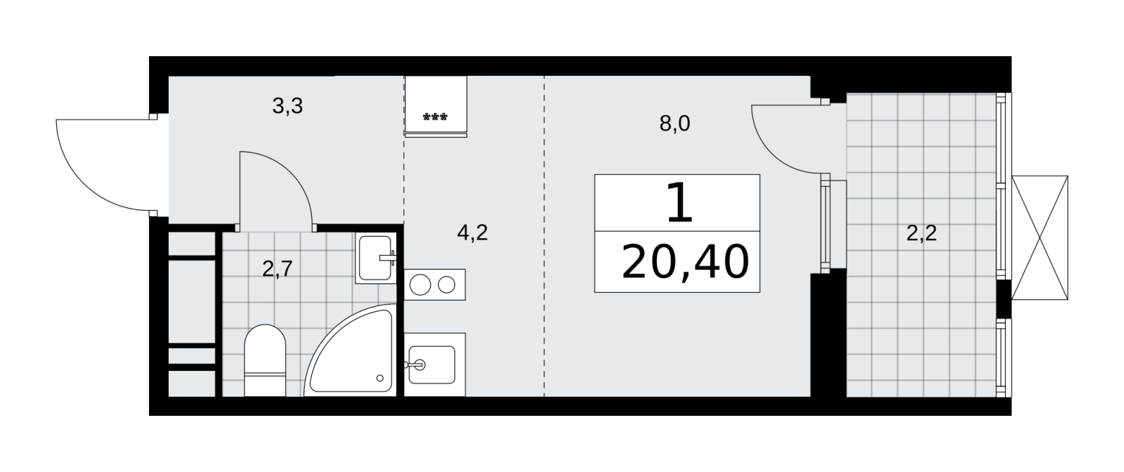 4-комнатная квартира с отделкой в ЖК Бунинские кварталы на 16 этаже в 1 секции. Сдача в 1 кв. 2026 г.