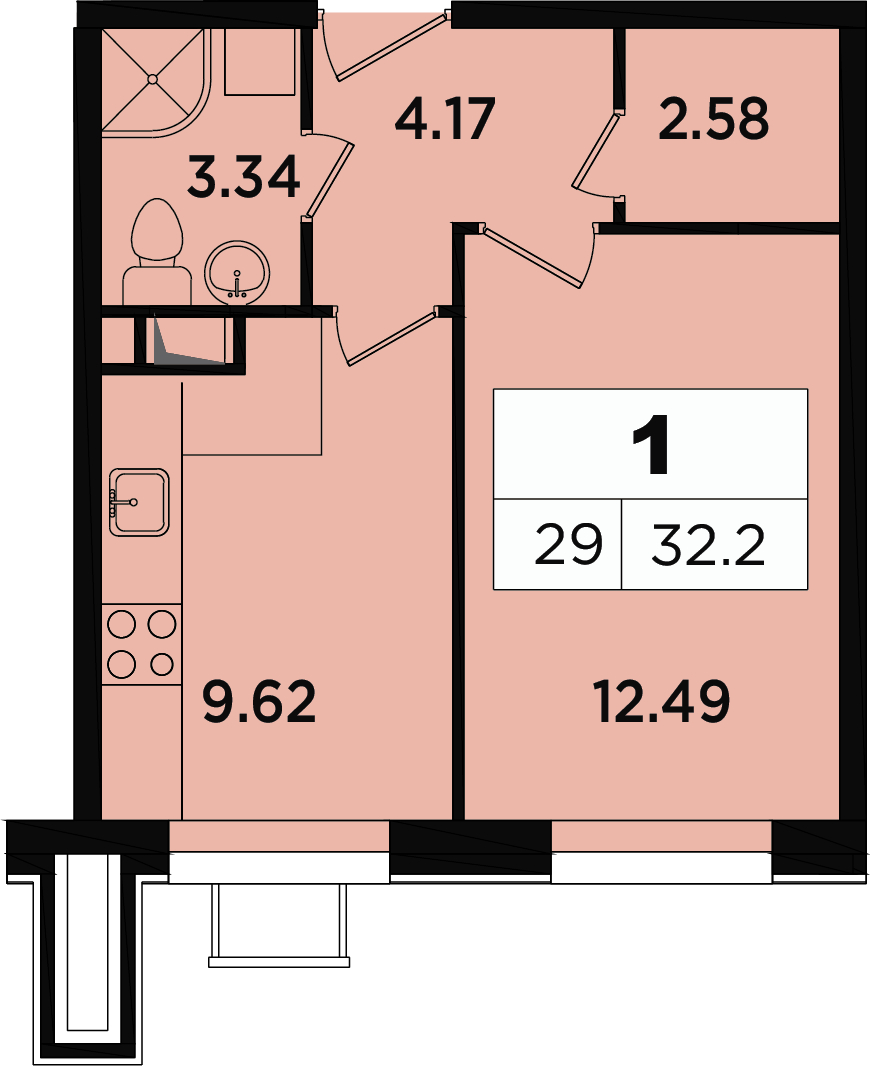 2-комнатная квартира с отделкой в ЖК Легендарный Квартал на Березовой  аллее на 15 этаже в 2 секции. Сдача в 3 кв. 2019 г.