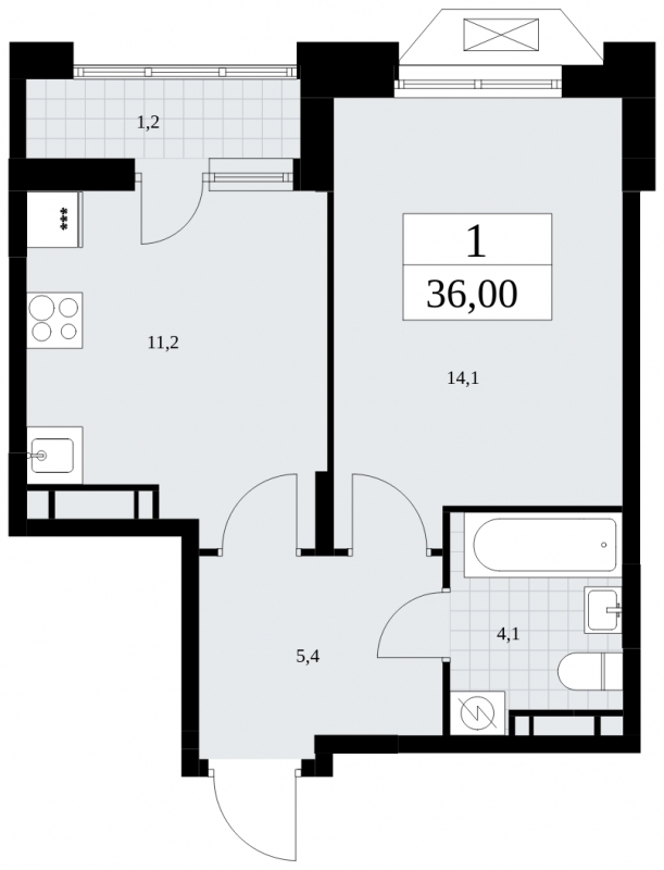 4-комнатная квартира с отделкой в ЖК Дом Достижение на 16 этаже в I секции. Сдача в 3 кв. 2023 г.