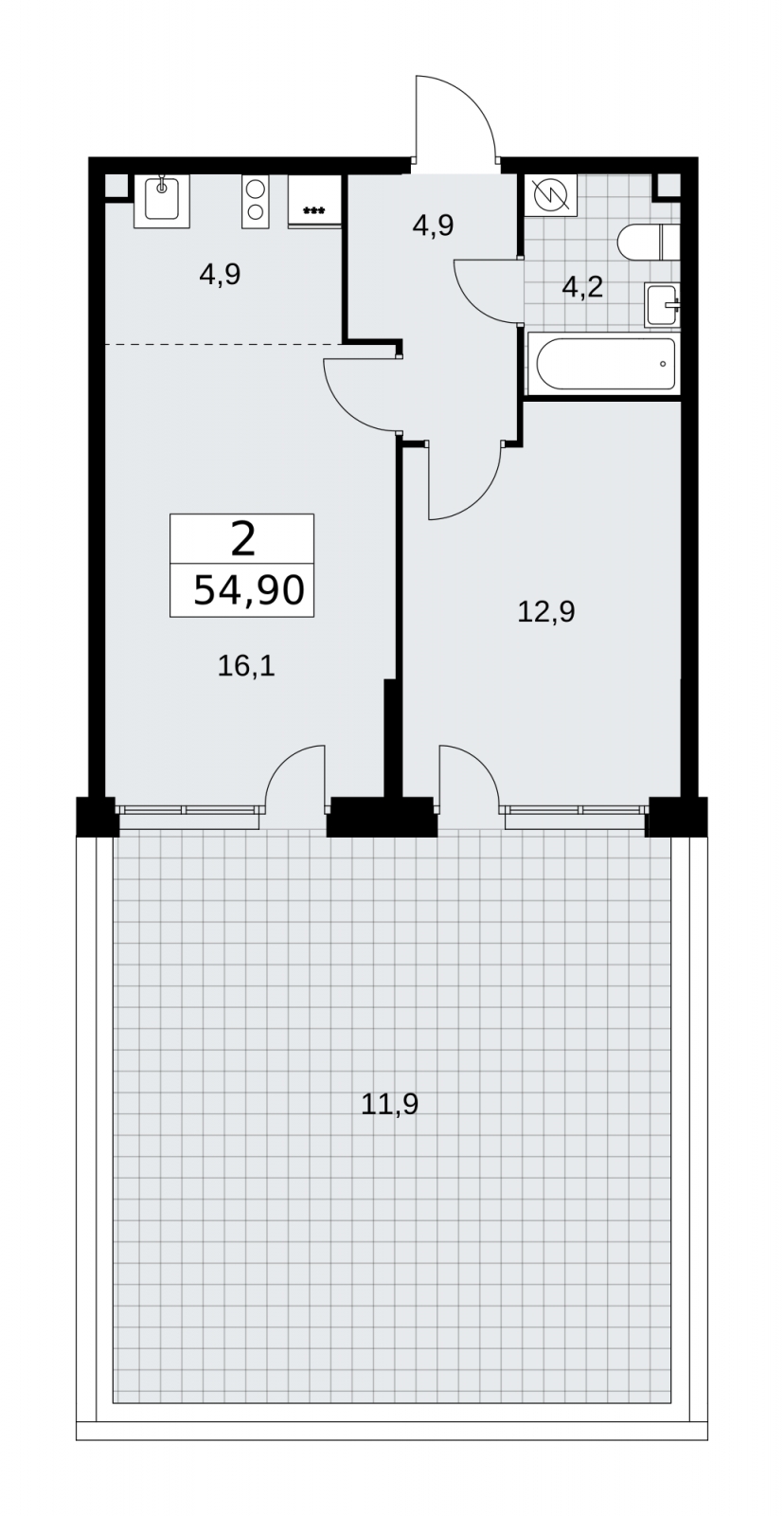 3-комнатная квартира с отделкой в ЖК Квартал Некрасовка на 3 этаже в 1 секции. Сдача в 3 кв. 2023 г.