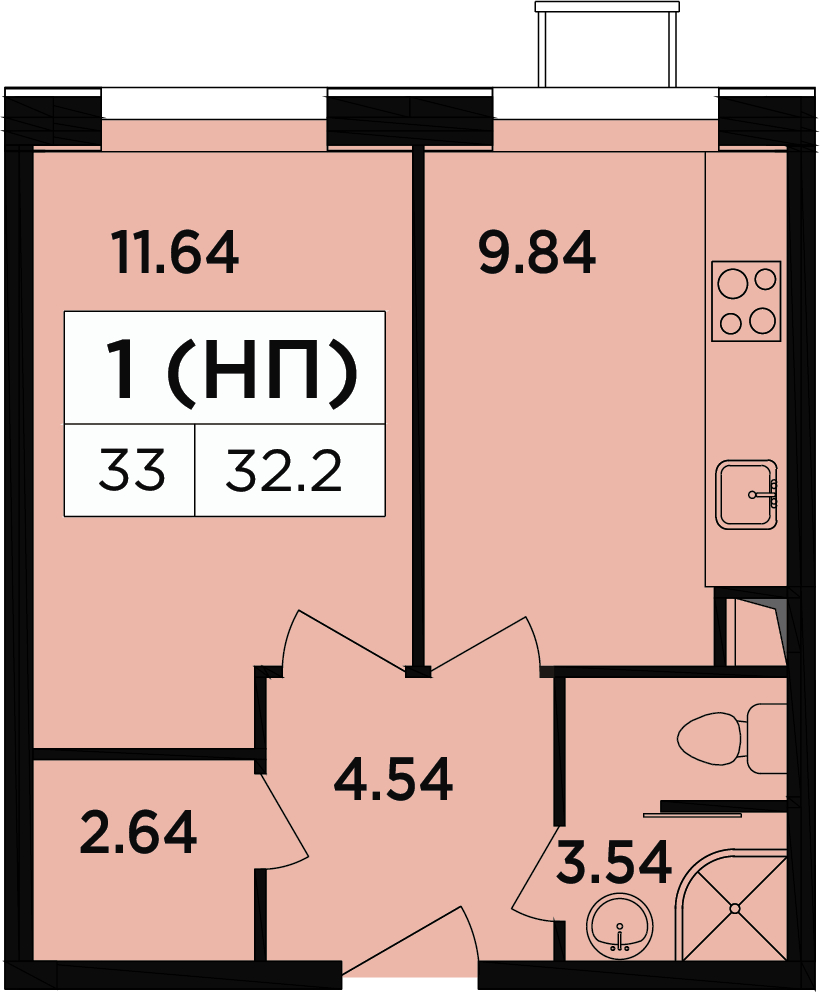 3-комнатная квартира в ЖК Легендарный Квартал на Березовой  аллее на 11 этаже в 1 секции. Сдача в 3 кв. 2019 г.