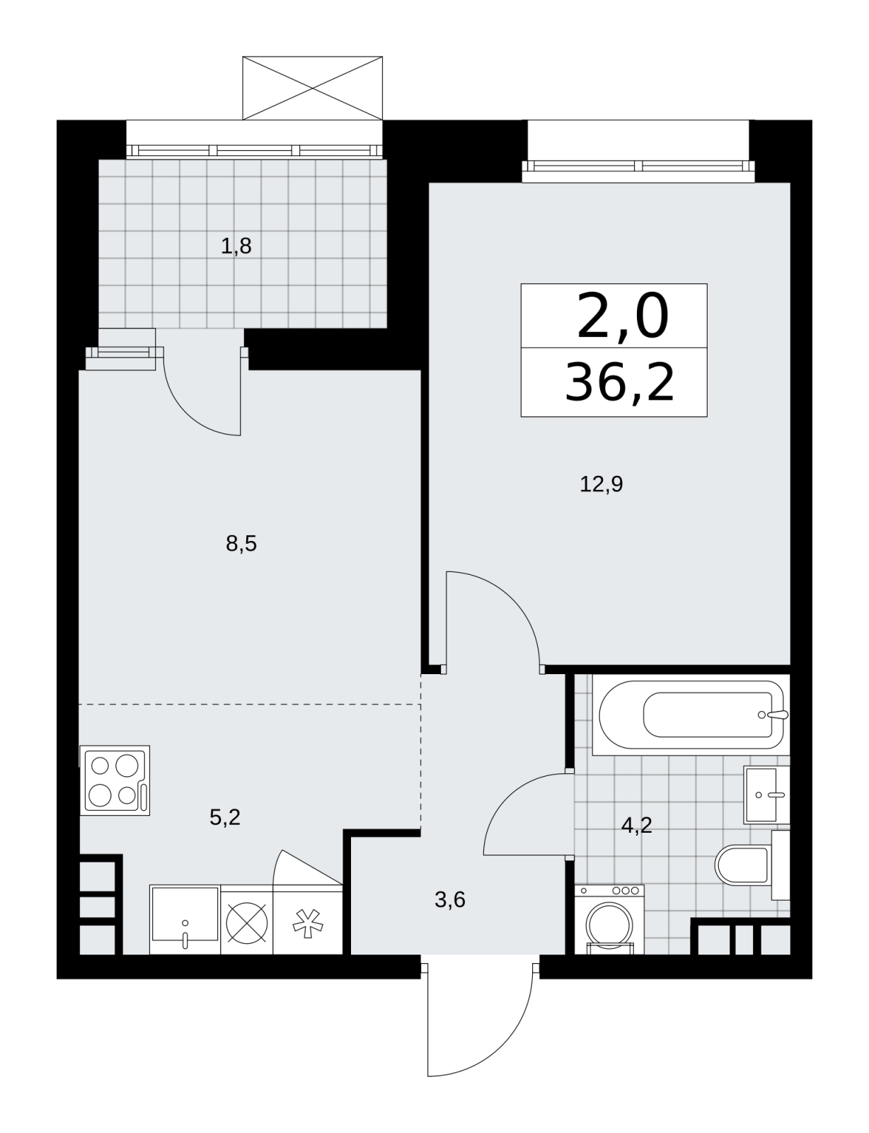 1-комнатная квартира с отделкой в ЖК Красноказарменная 15 на 24 этаже в 1 секции. Сдача в 4 кв. 2023 г.