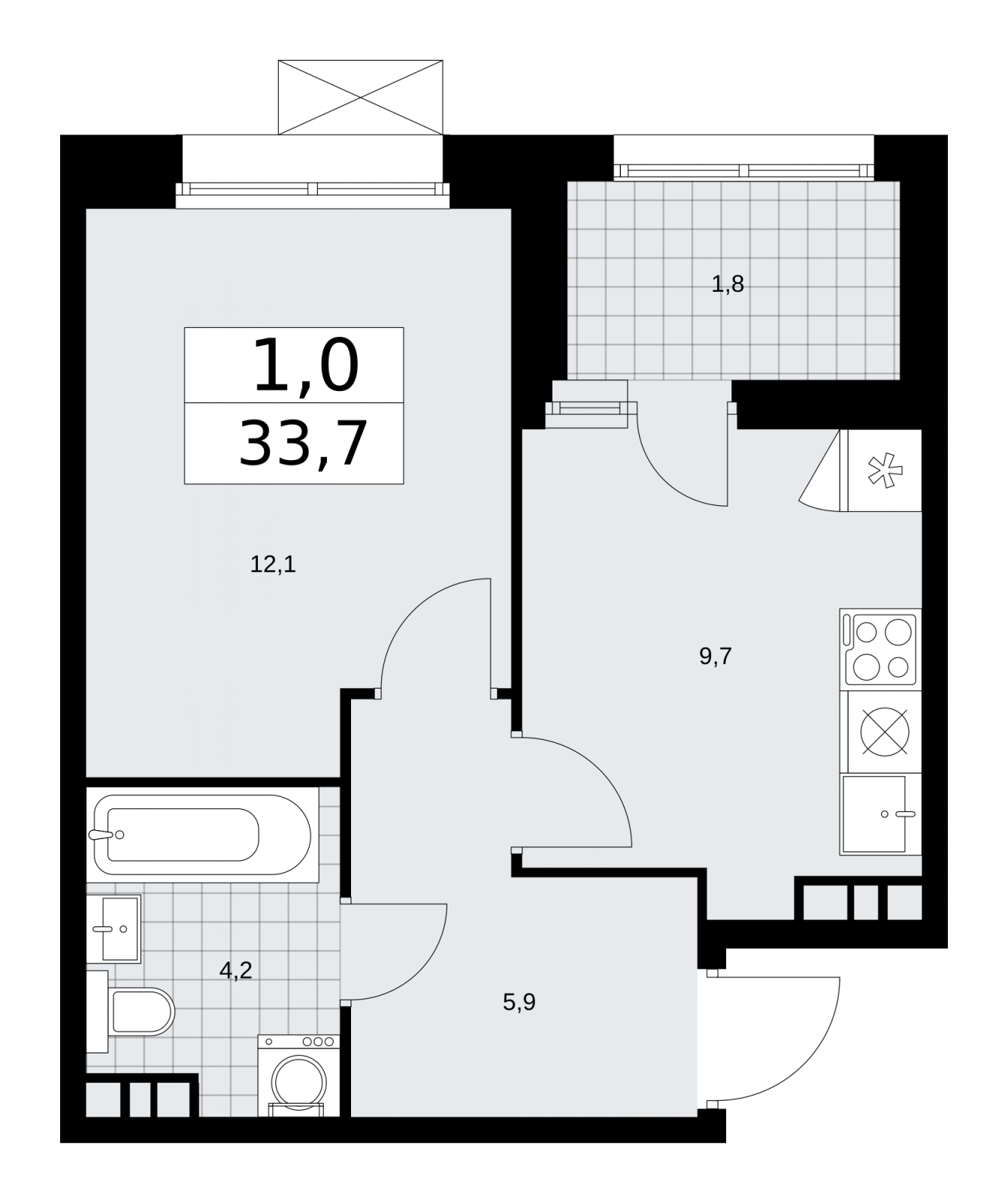 2-комнатная квартира с отделкой в ЖК Красноказарменная 15 на 3 этаже в 1 секции. Сдача в 4 кв. 2023 г.