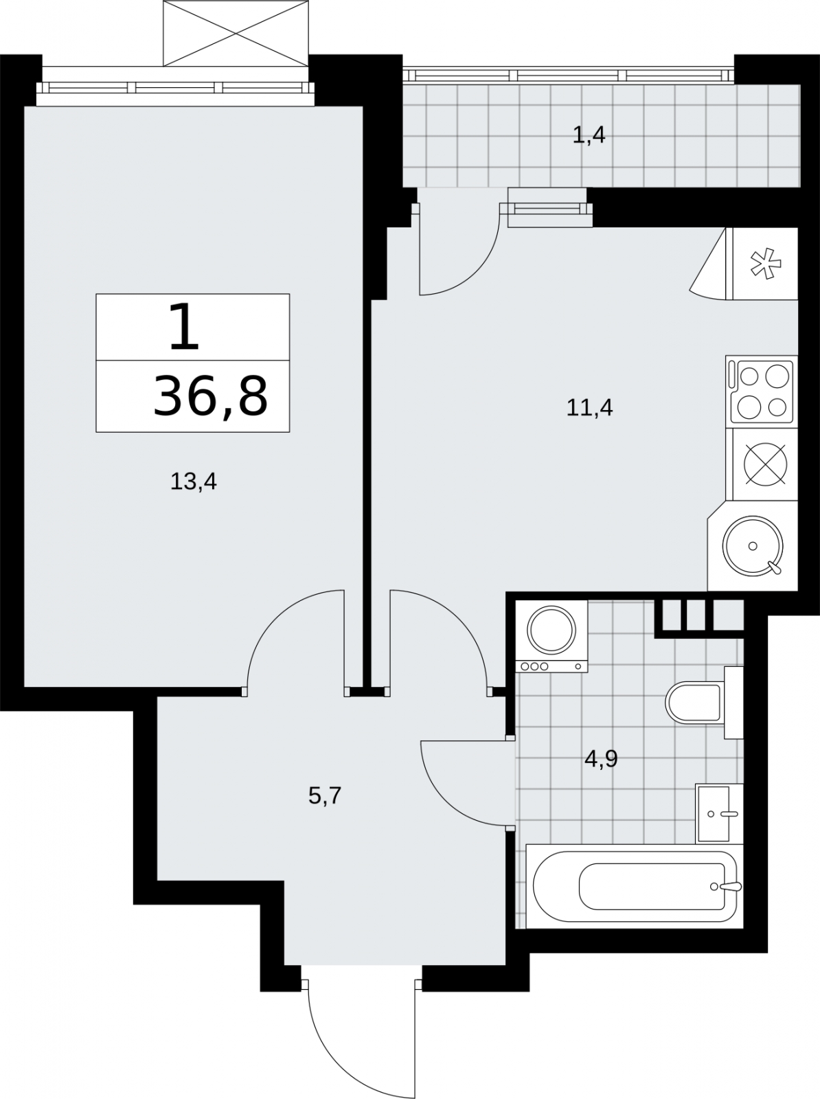 2-комнатная квартира в ЖК Сити комплекс «MirrorЗдание» на 23 этаже в 1 секции. Сдача в 4 кв. 2024 г.