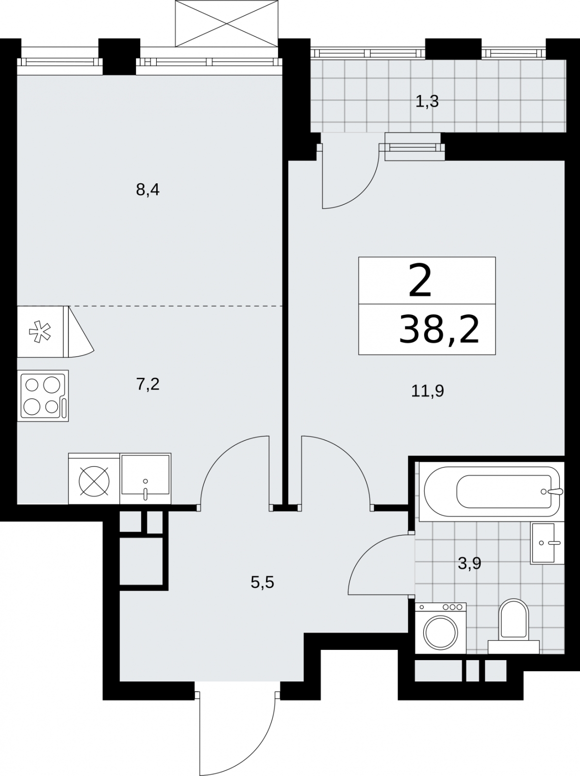 1-комнатная квартира (Студия) в ЖК Сити комплекс «MirrorЗдание» на 10 этаже в 4 секции. Сдача в 4 кв. 2024 г.