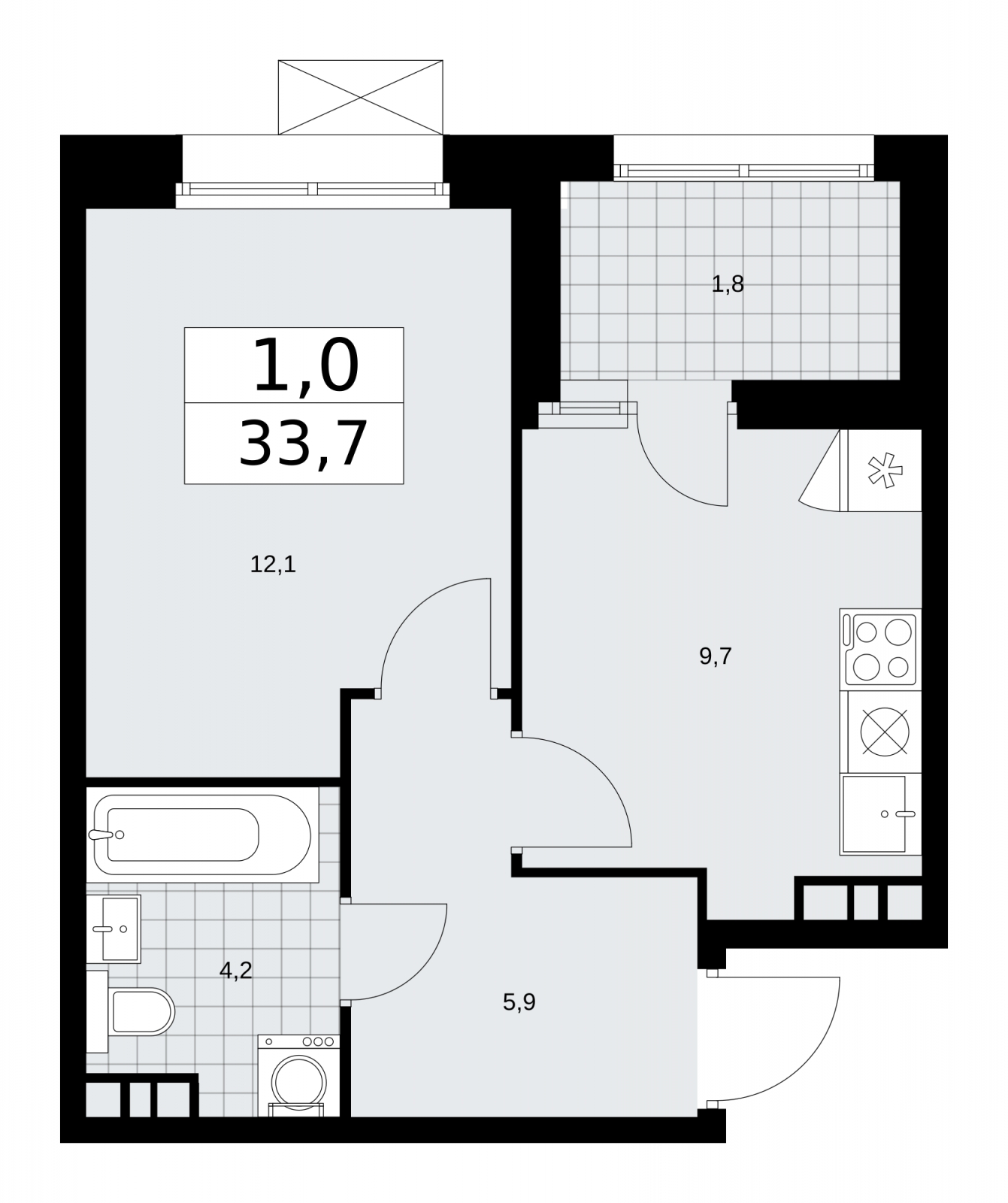 2-комнатная квартира с отделкой в ЖК Южная Битца на 18 этаже в 10 секции. Сдача в 2 кв. 2021 г.