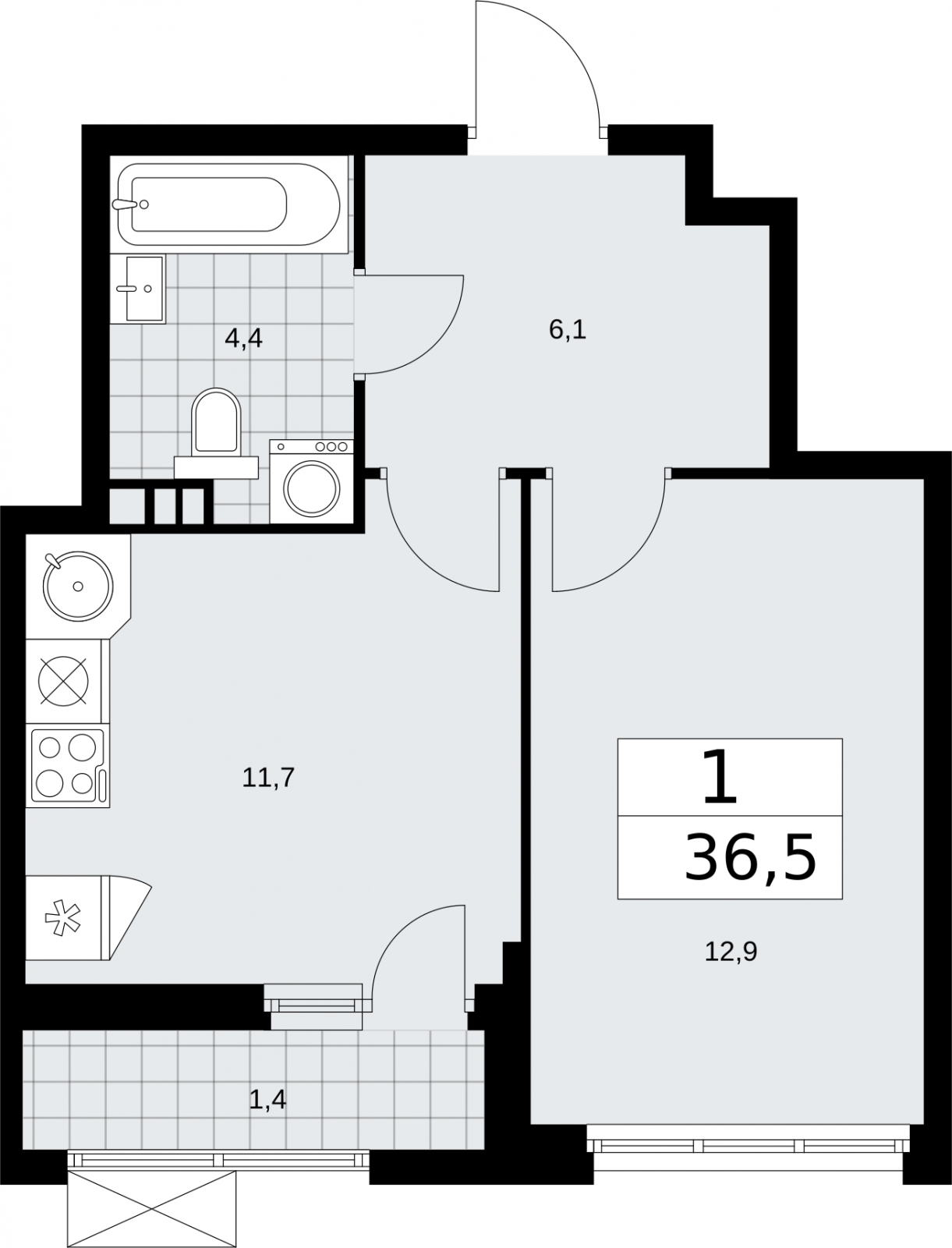 3-комнатная квартира в ЖК TopHILLS на 21 этаже в 1 секции. Сдача в 1 кв. 2023 г.