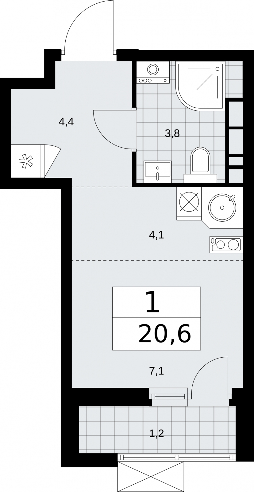 3-комнатная квартира с отделкой в ЖК Суздальское  шоссе 20 на 7 этаже в 1 секции. Сдача в 4 кв. 2022 г.