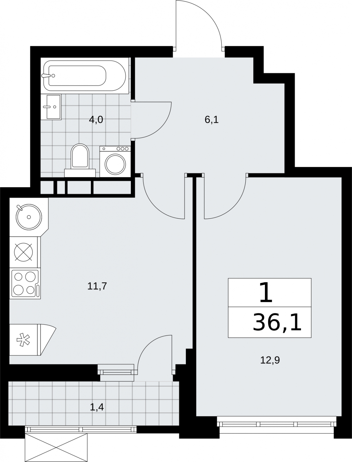 2-комнатная квартира с отделкой в ЖК Южная Битца на 7 этаже в 12 секции. Сдача в 2 кв. 2021 г.