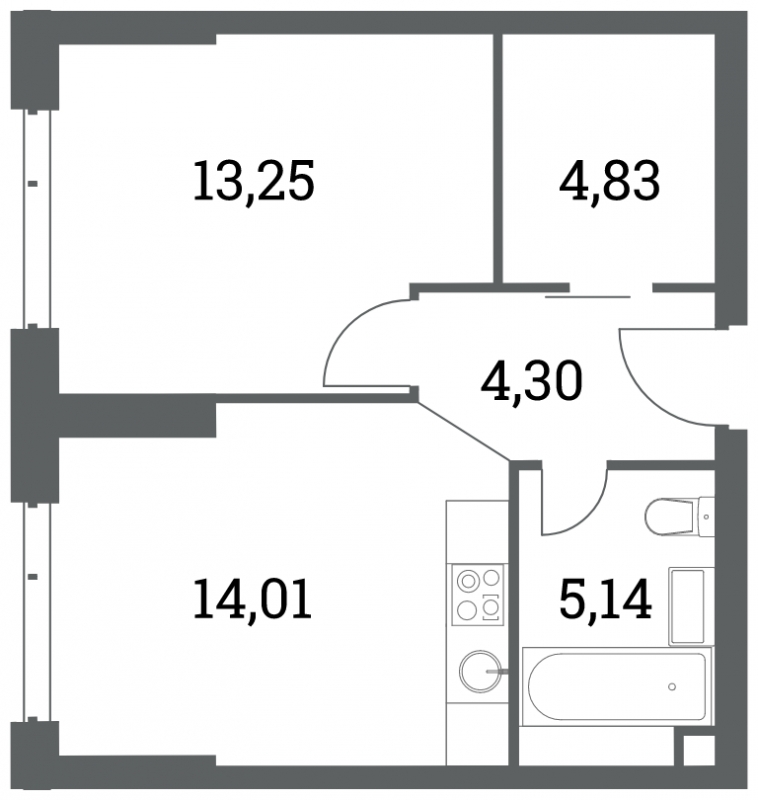 1-комнатная квартира с отделкой в ЖК Лучи на 9 этаже в 1 секции. Сдача в 3 кв. 2024 г.