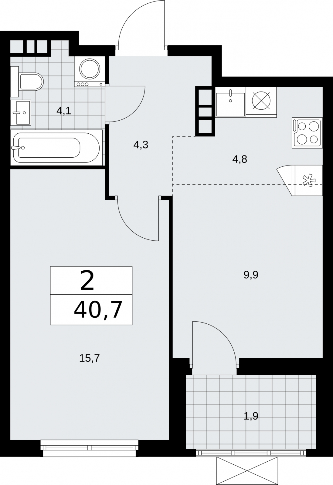 5-комнатная квартира с отделкой в ЖК Level Нагатинская на 26 этаже в 1 секции. Сдача в 4 кв. 2023 г.