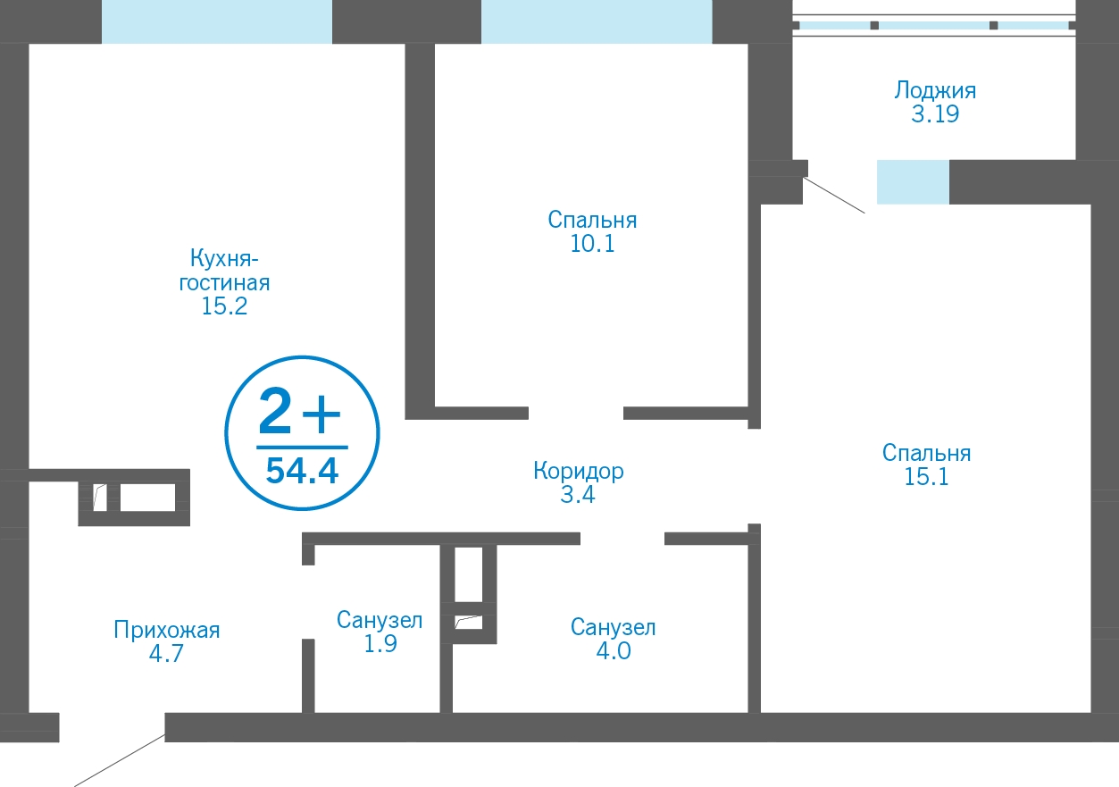 4-комнатная квартира с отделкой в ЖК Бунинские кварталы на 15 этаже в 1 секции. Сдача в 2 кв. 2026 г.