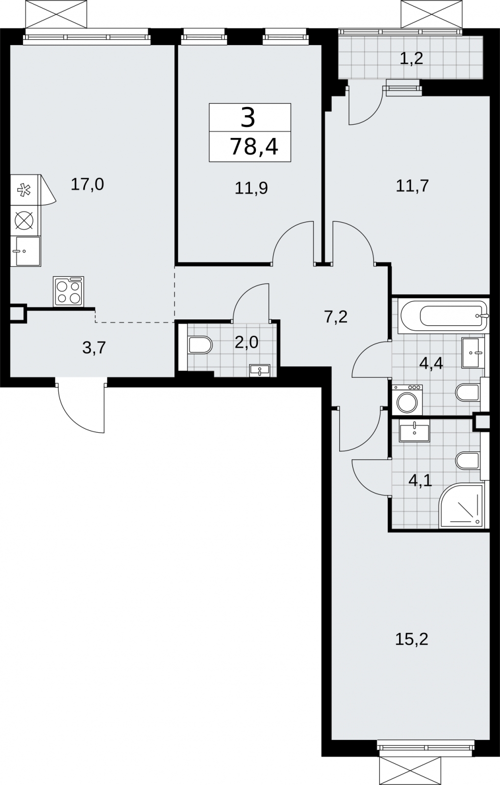 1-комнатная квартира в мой адрес В Зеленограде 901Б на 15 этаже в 1 секции. Дом сдан.