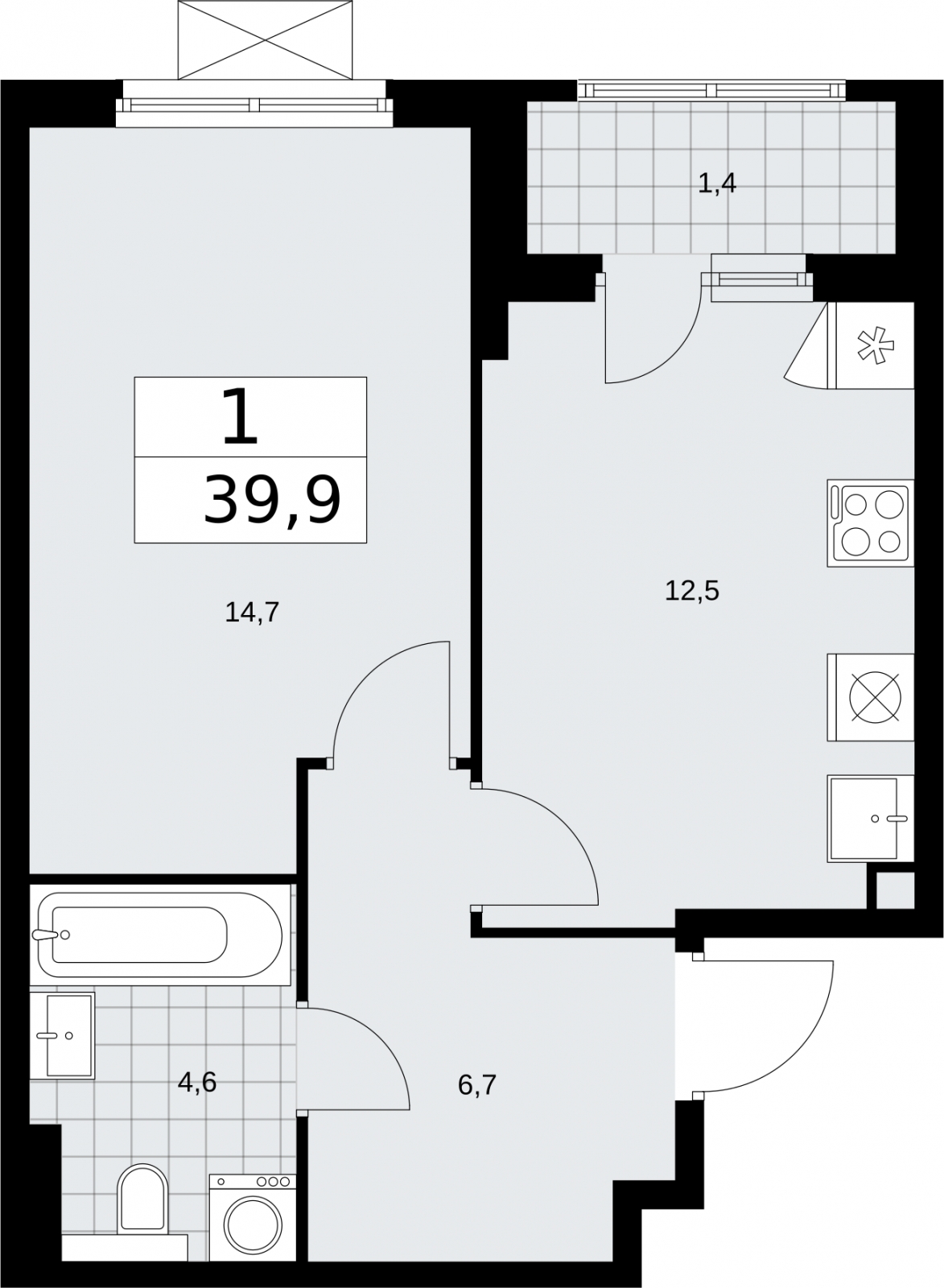 2-комнатная квартира с отделкой в ЖК Настоящее на 15 этаже в 4 секции. Сдача в 4 кв. 2022 г.