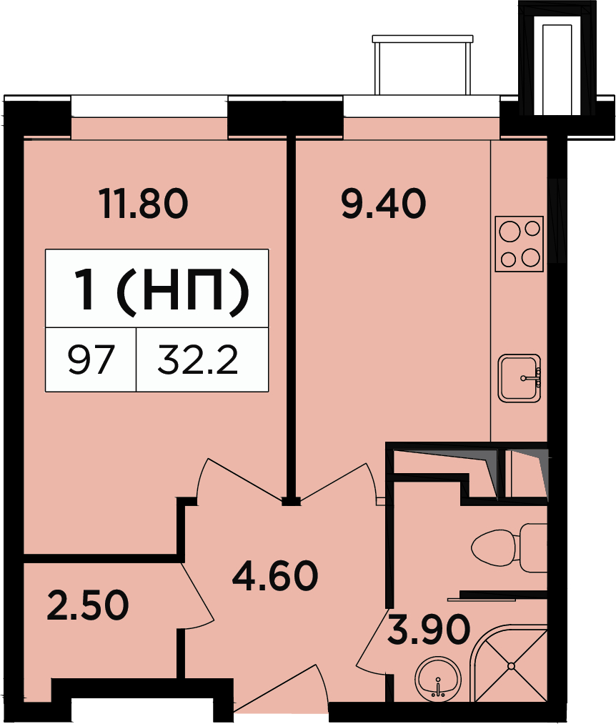 3-комнатная квартира с отделкой в мкр. Новое Медведково на 17 этаже в 1 секции. Сдача в 2 кв. 2023 г.