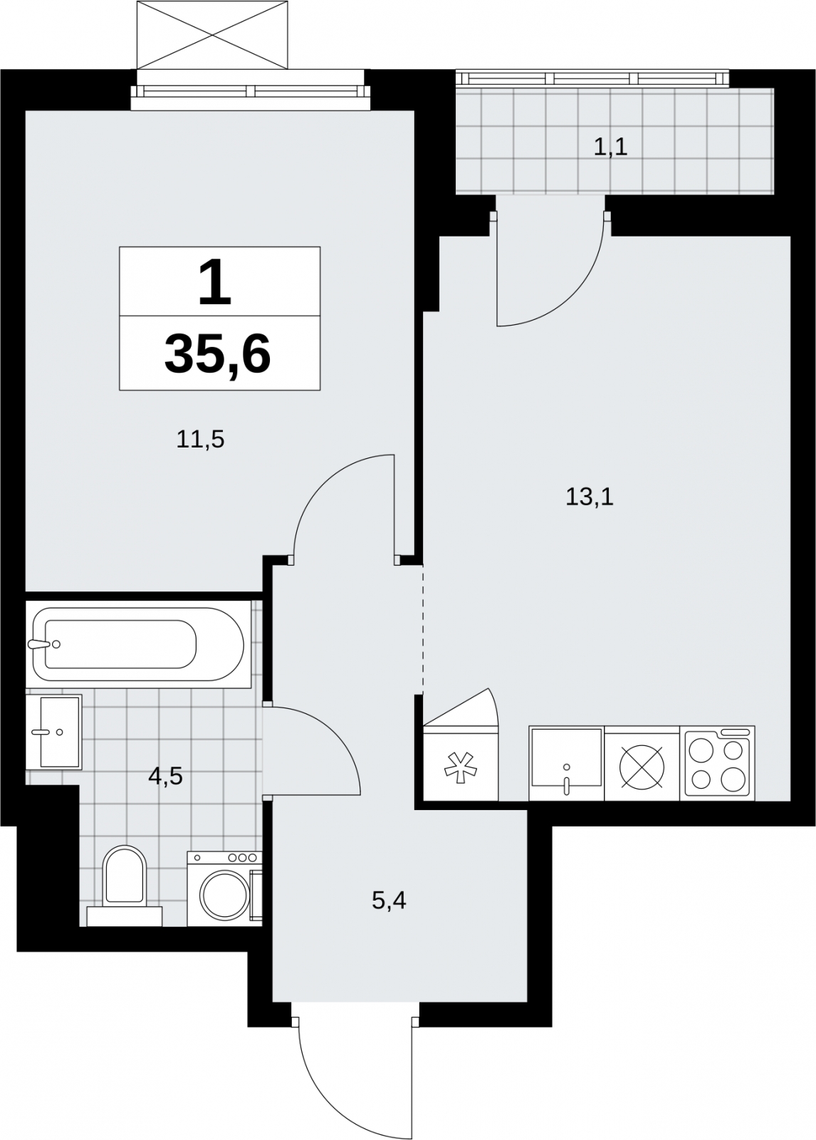 3-комнатная квартира в ЖК TERLE PARK на 6 этаже в 1 секции. Сдача в 4 кв. 2025 г.