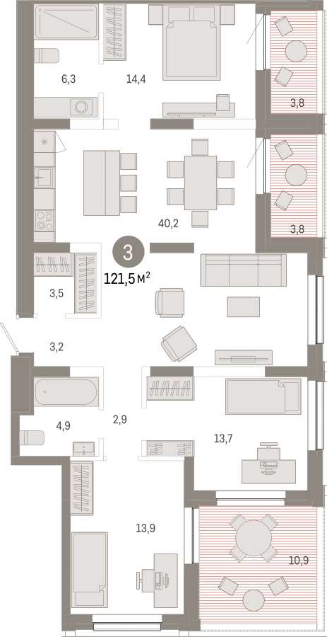 1-комнатная квартира в ЖК Небо на 6 этаже в 1 секции. Сдача в 2 кв. 2025 г.