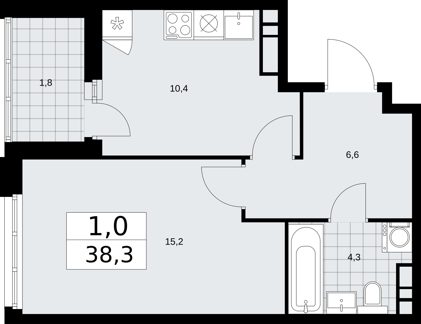 2-комнатная квартира с отделкой в Велнес-квартал Никольский на 8 этаже в 5 секции. Сдача в 4 кв. 2024 г.