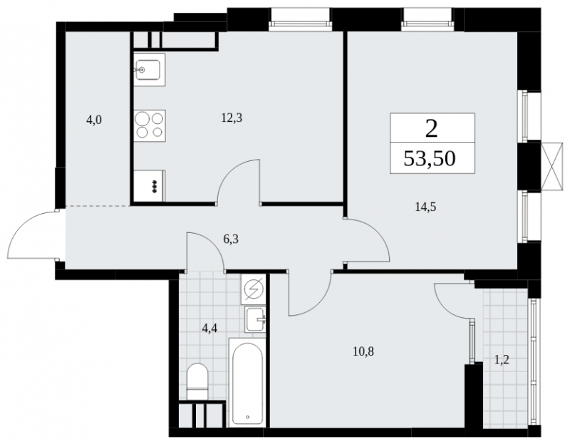 1-комнатная квартира в ЖК TERLE PARK на 11 этаже в 9 секции. Сдача в 4 кв. 2025 г.