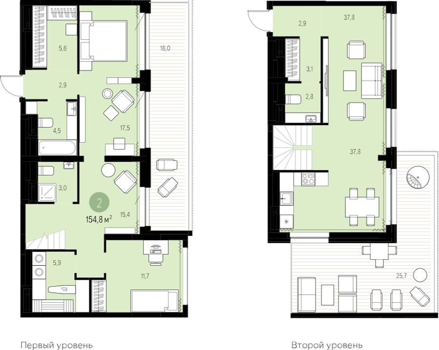 2-комнатная квартира с отделкой в Велнес-квартал Никольский на 6 этаже в 4 секции. Сдача в 4 кв. 2024 г.