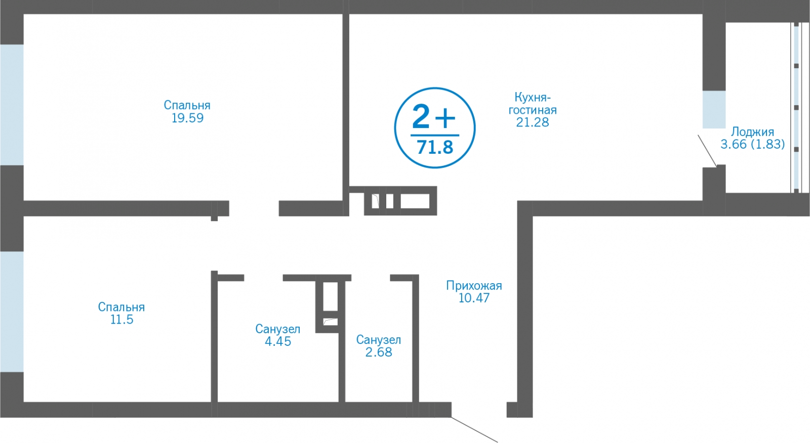 1-комнатная квартира с отделкой в ЖК Амурский парк на 21 этаже в 3 секции. Сдача в 3 кв. 2024 г.