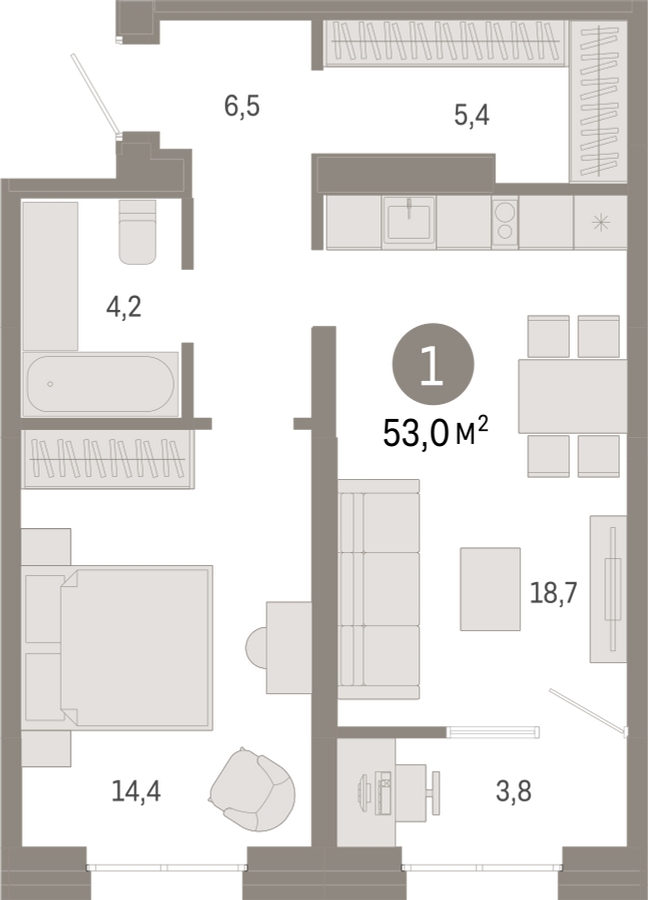3-комнатная квартира с отделкой в Жилой район Южные кварталы на 9 этаже в 3 секции. Сдача в 2 кв. 2024 г.